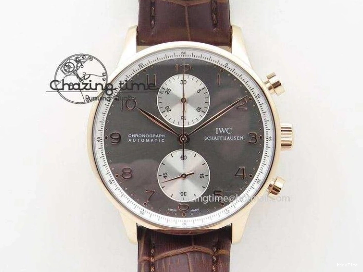 MIROTIME 0217 Modern Portuguese IW371404 ZF V3 1:1 Best Edition SS Black Dial On Black Leather Strap A 7267